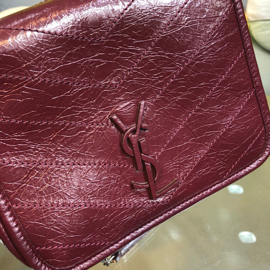 ys l 583103 niki musette bag 19cm maroon