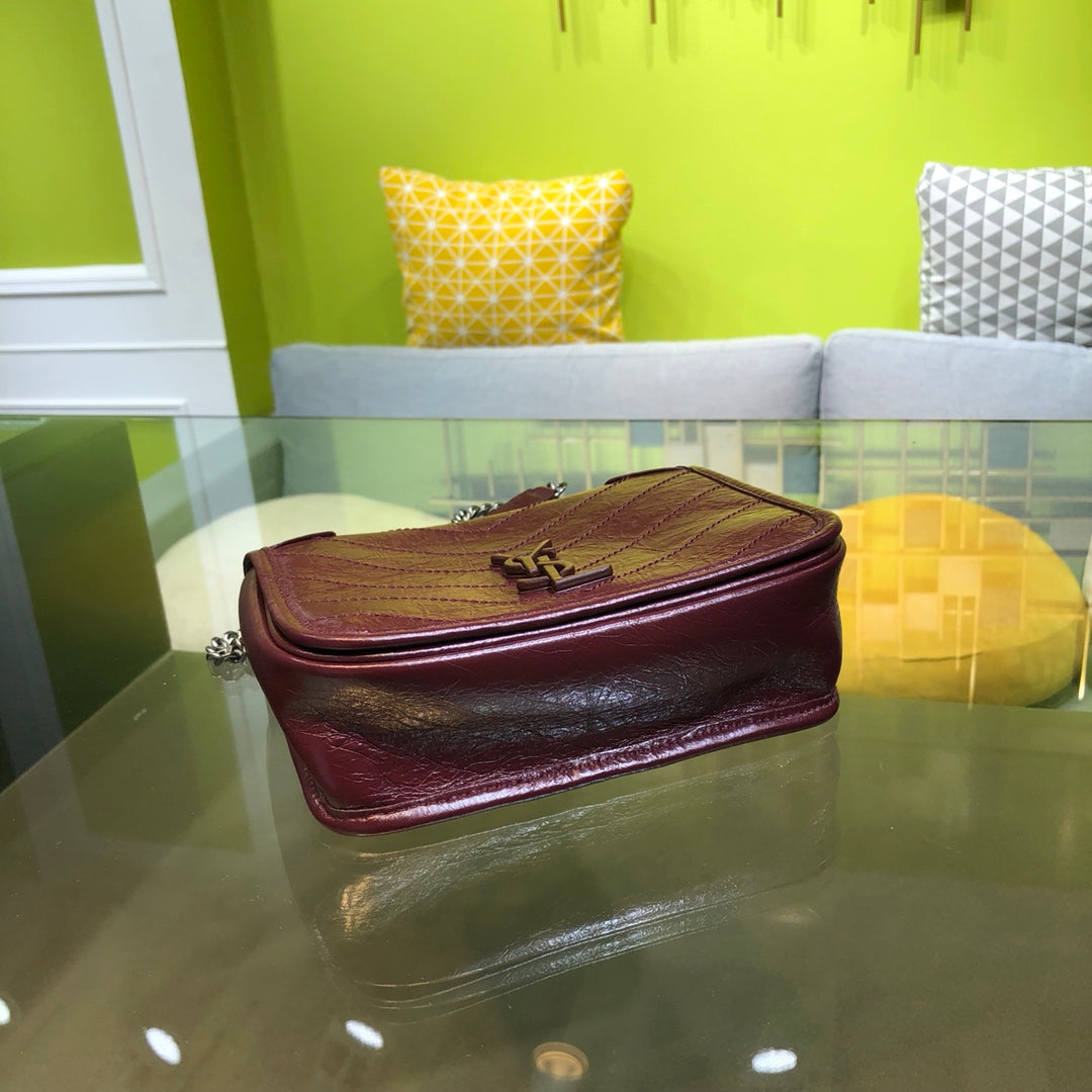 ys l 583103 niki musette bag 19cm maroon