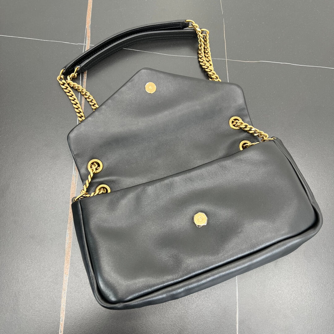 ys l 734153 calypso 26cm calfskin black