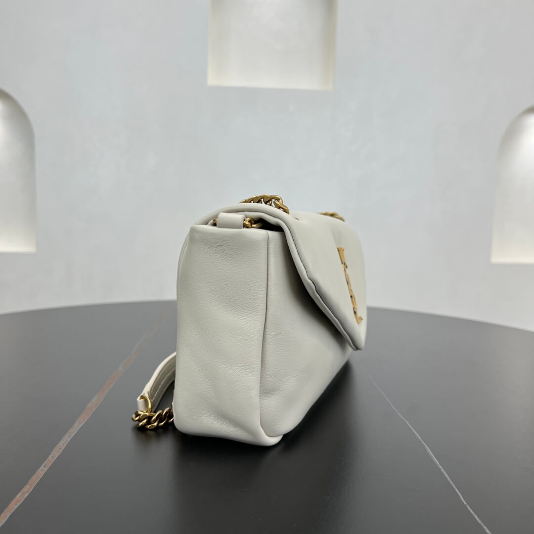 ys l 734153 calypso 26cm calfskin milk white
