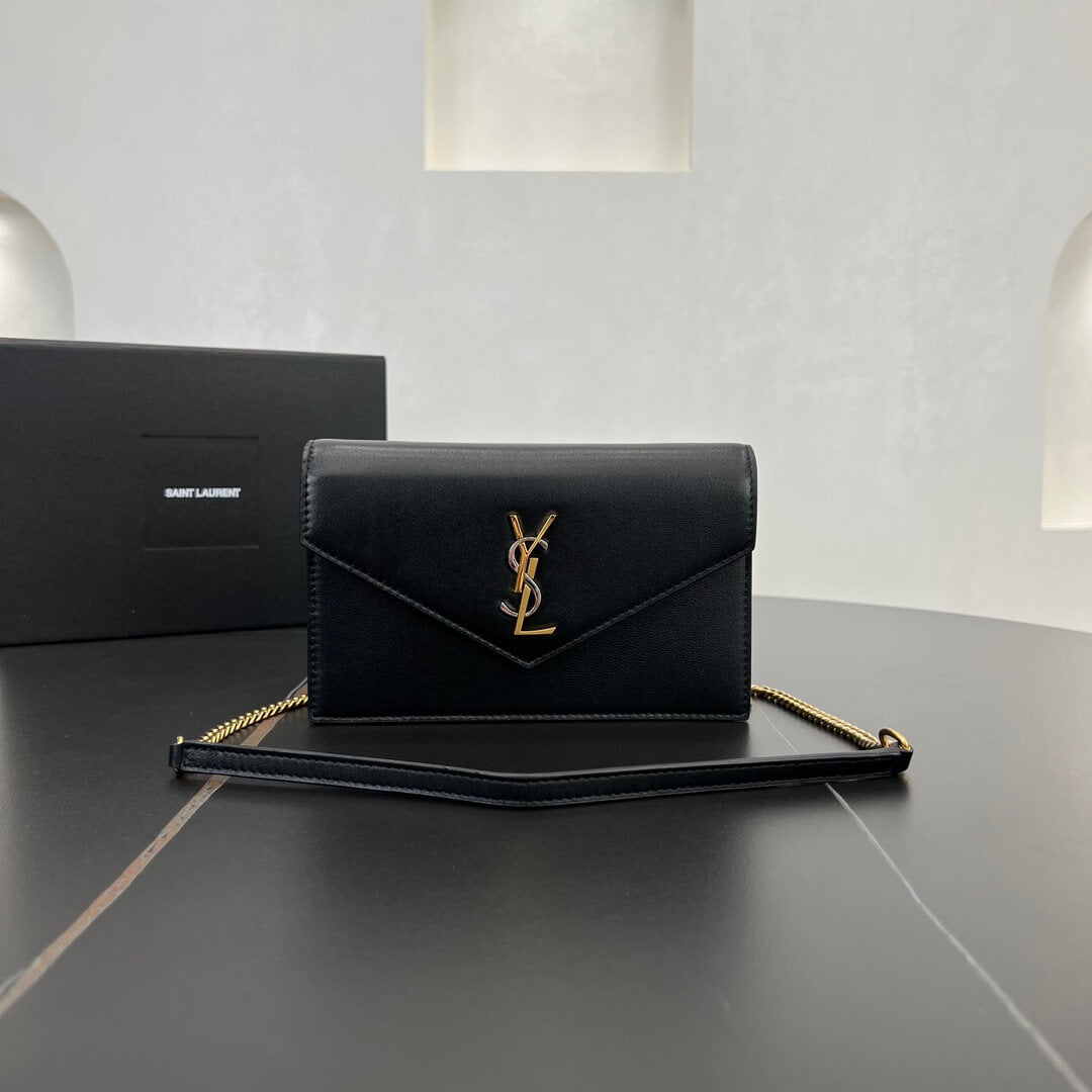 ys l 743050 le cassandre clutch bag 19cm black