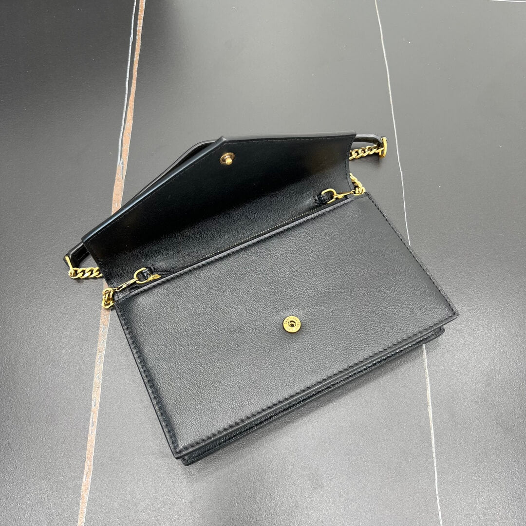 ys l 743050 le cassandre clutch bag 19cm black