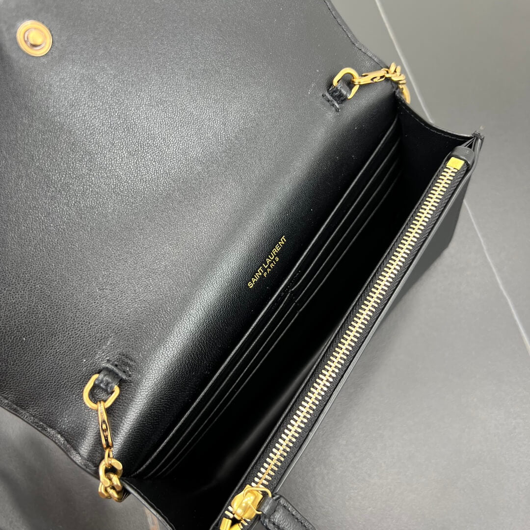 ys l 743050 le cassandre clutch bag 19cm black