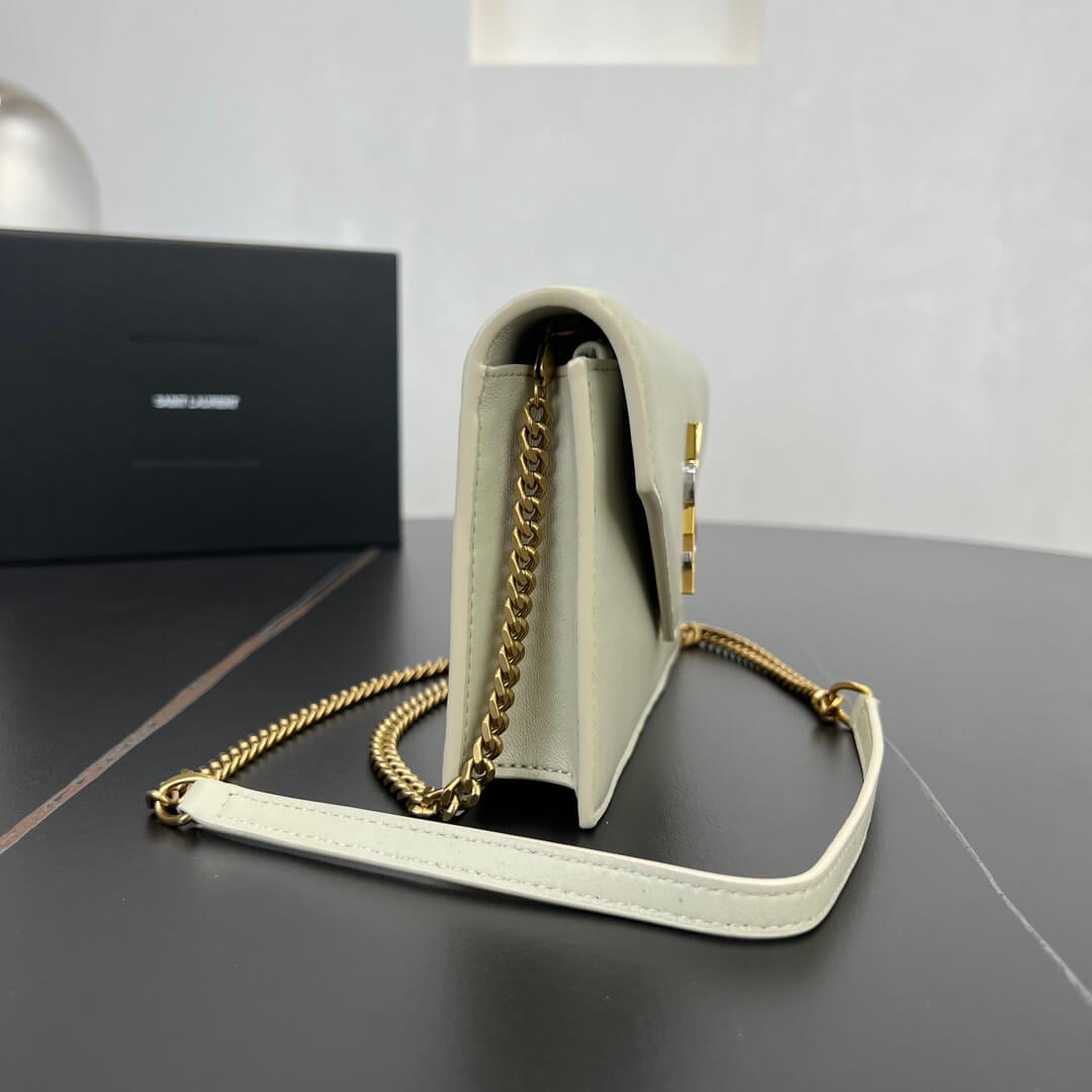 ys l 743050 le cassandre clutch bag 19cm white