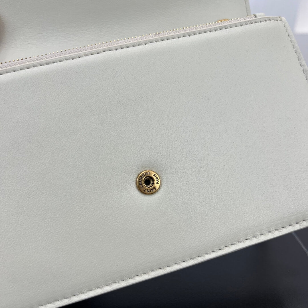 ys l 743050 le cassandre clutch bag 19cm white