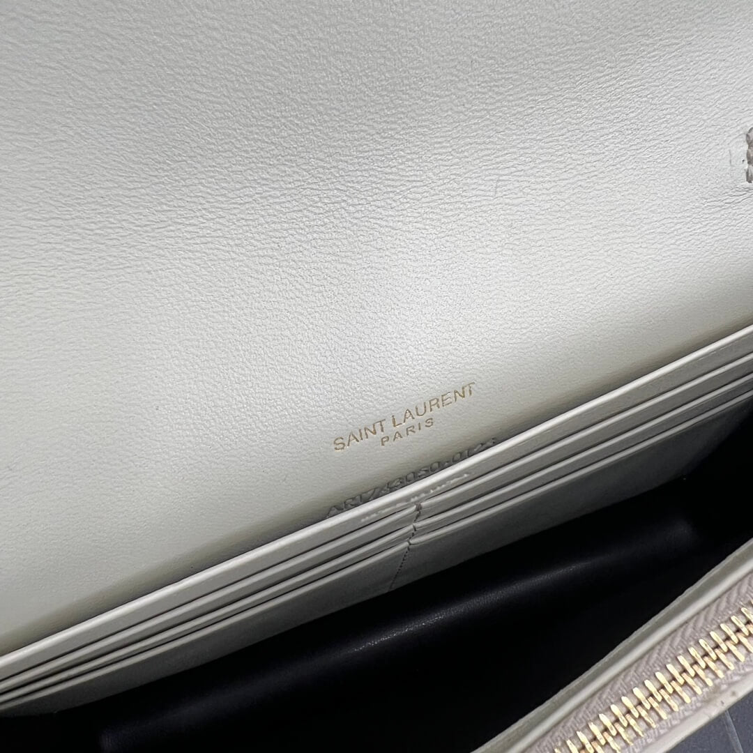 ys l 743050 le cassandre clutch bag 19cm white