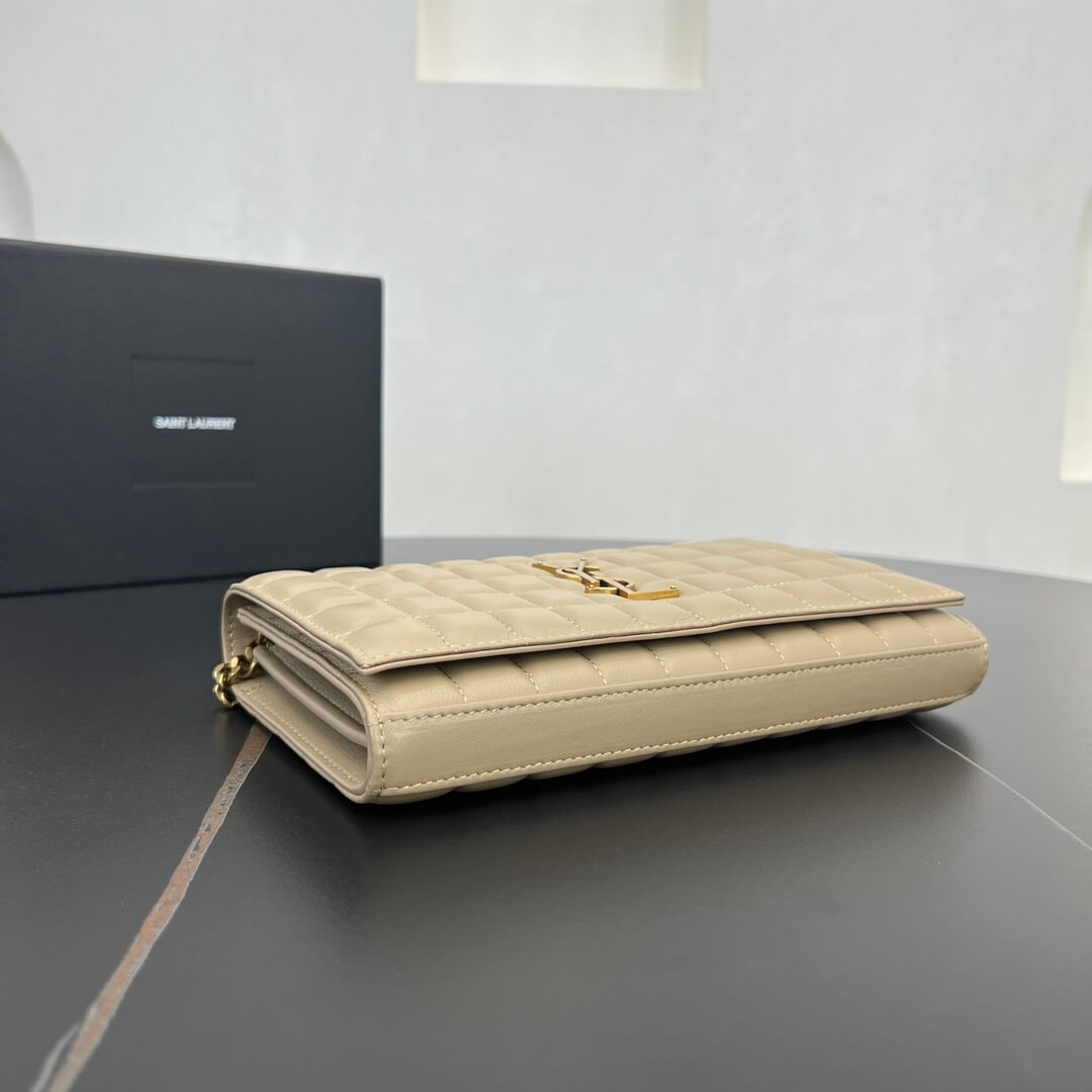 ys l 743346 le cassandre chain bag 23cm apricot