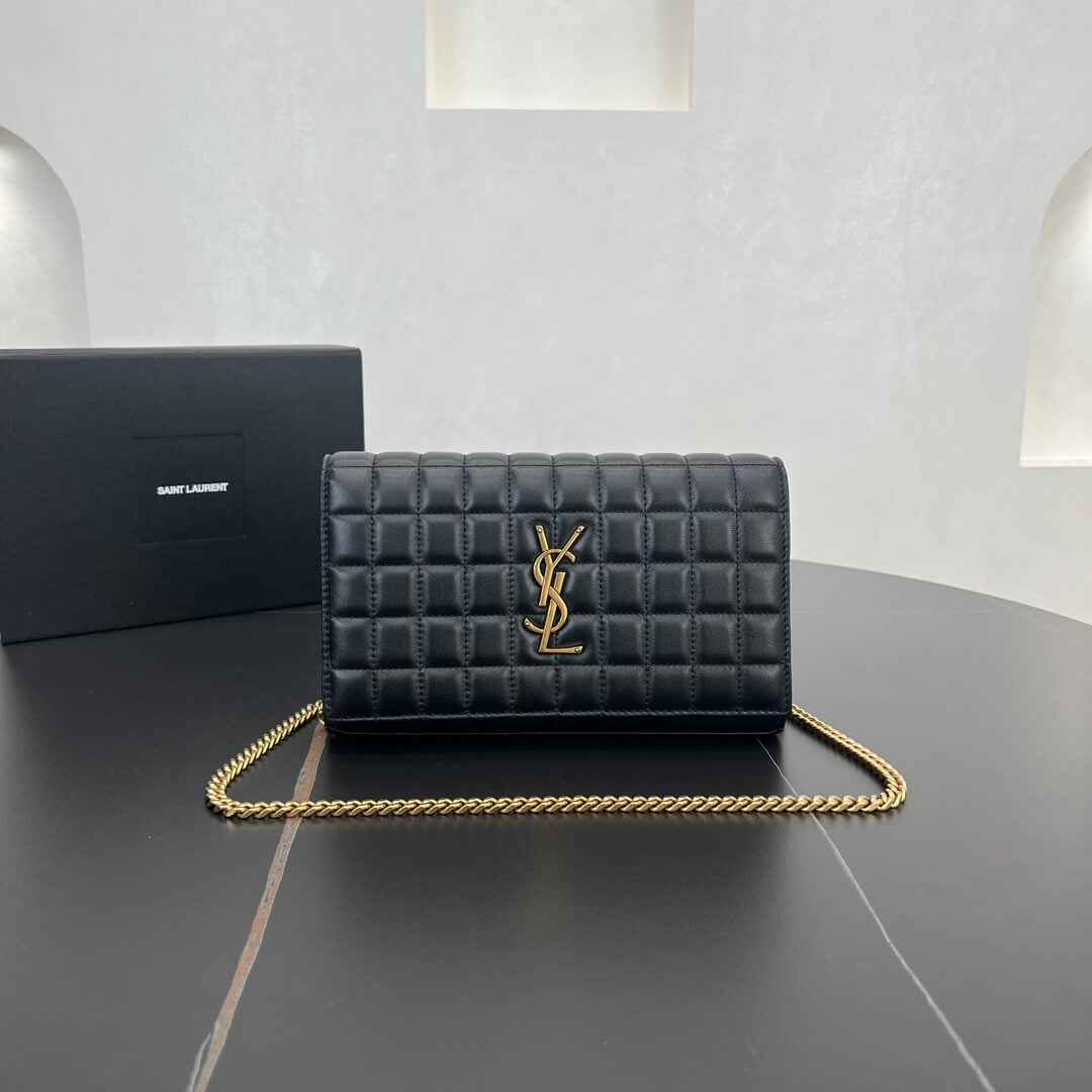 ys l 743346 le cassandre chain bag 23cm black