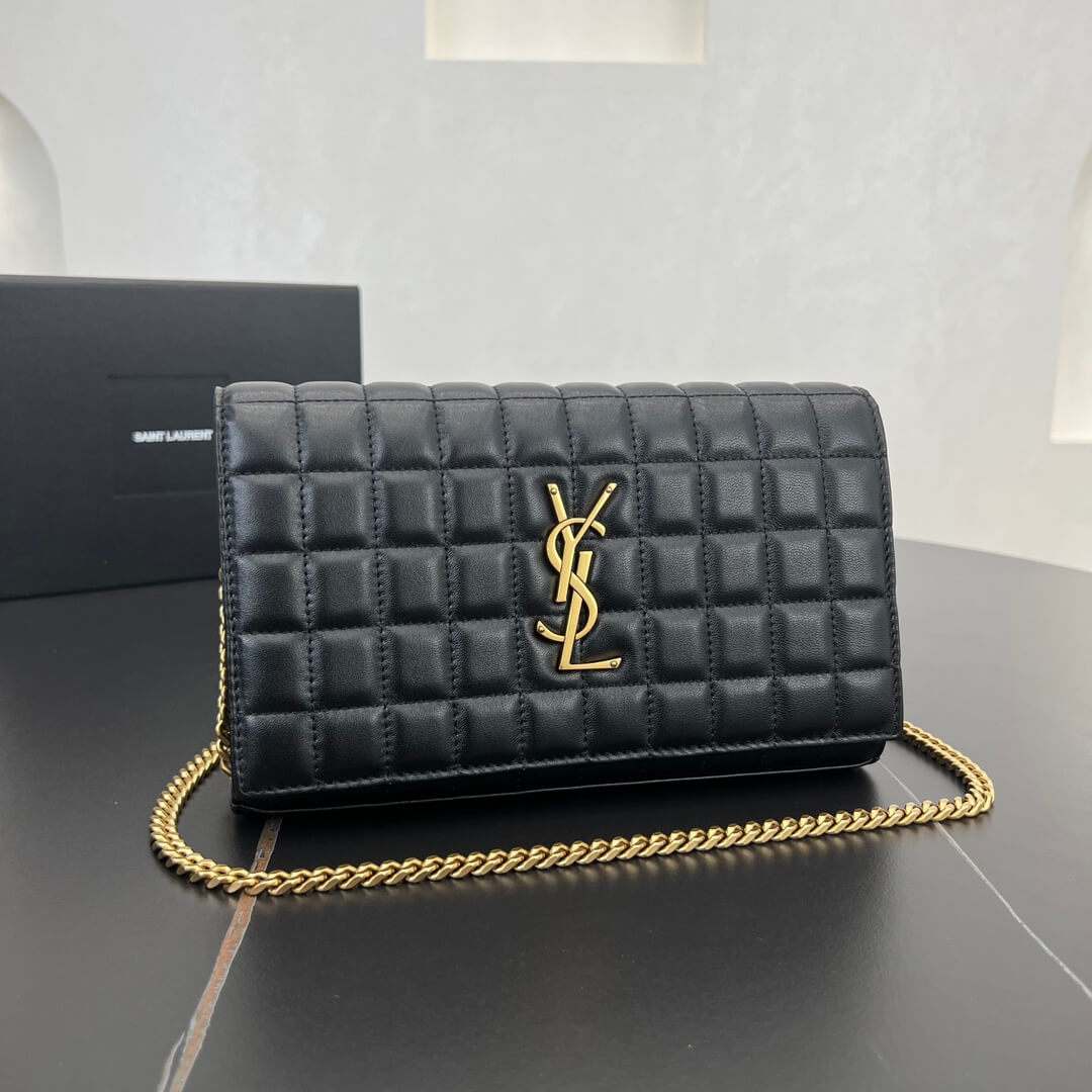 ys l 743346 le cassandre chain bag 23cm black