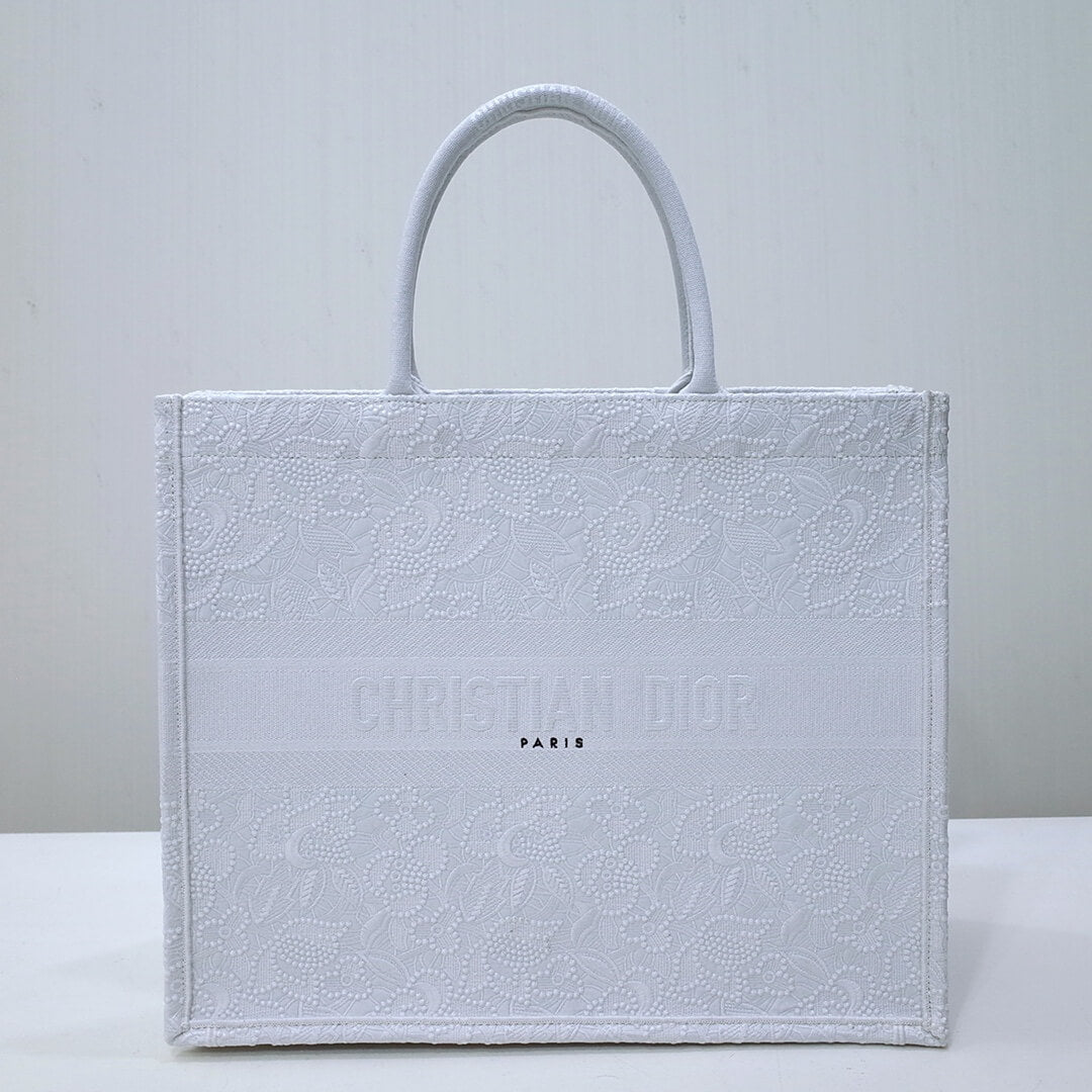 DO1286 Book Tote big size MINI 36.5CM 41.5CM white-3