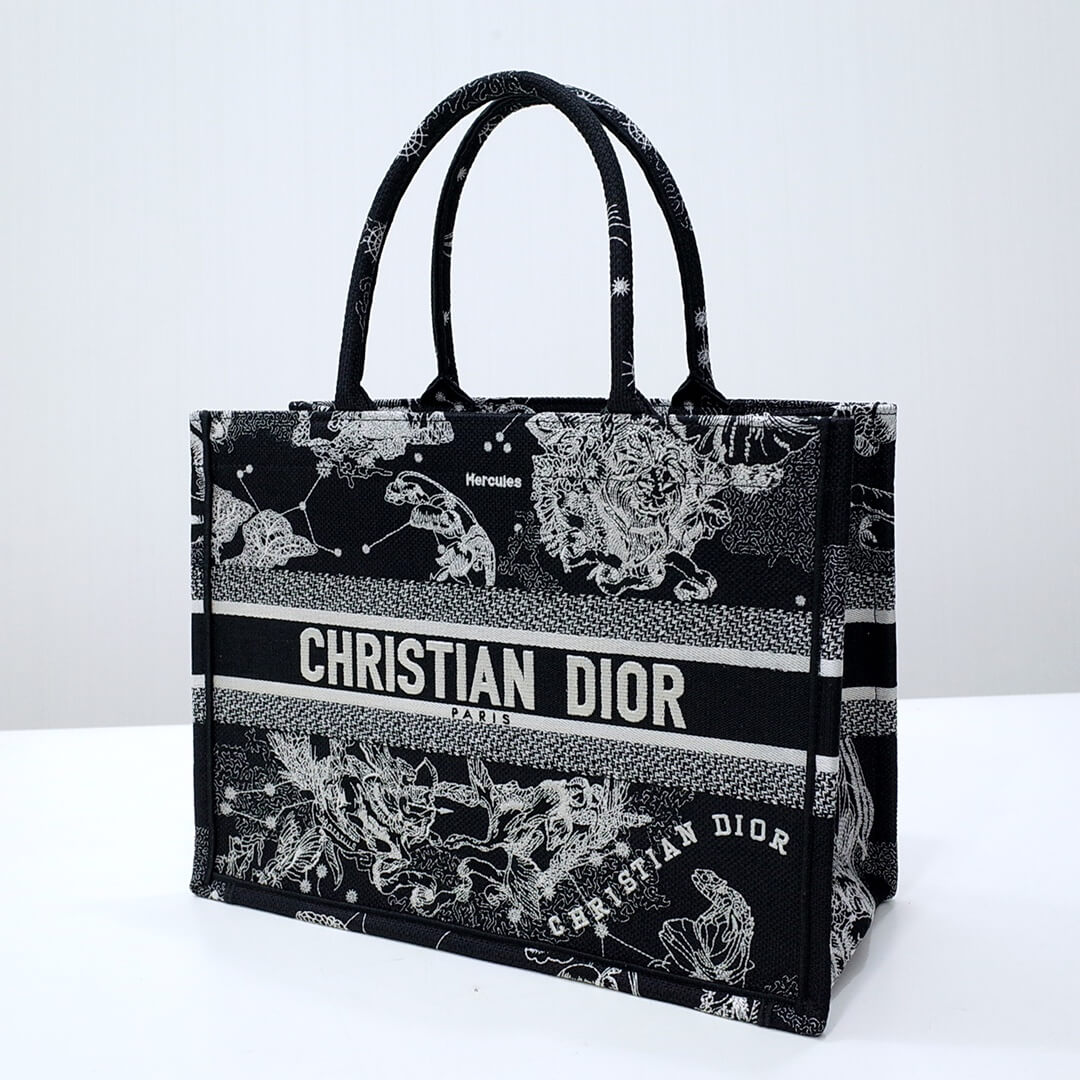 DO1286 Book Tote dragon  black