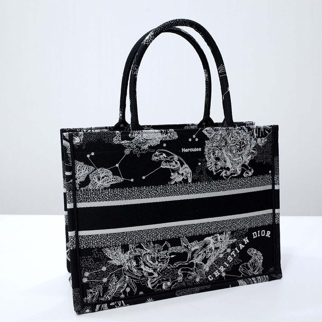 DO1286 Book Tote dragon  black