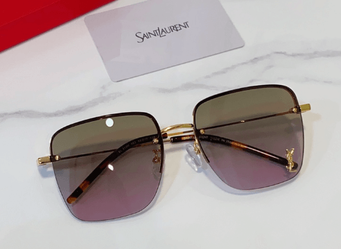 Sunglasses 2023 YSL New European and American Luxury Frameless Multilateral Personalized Travel Ultra Light YJB20