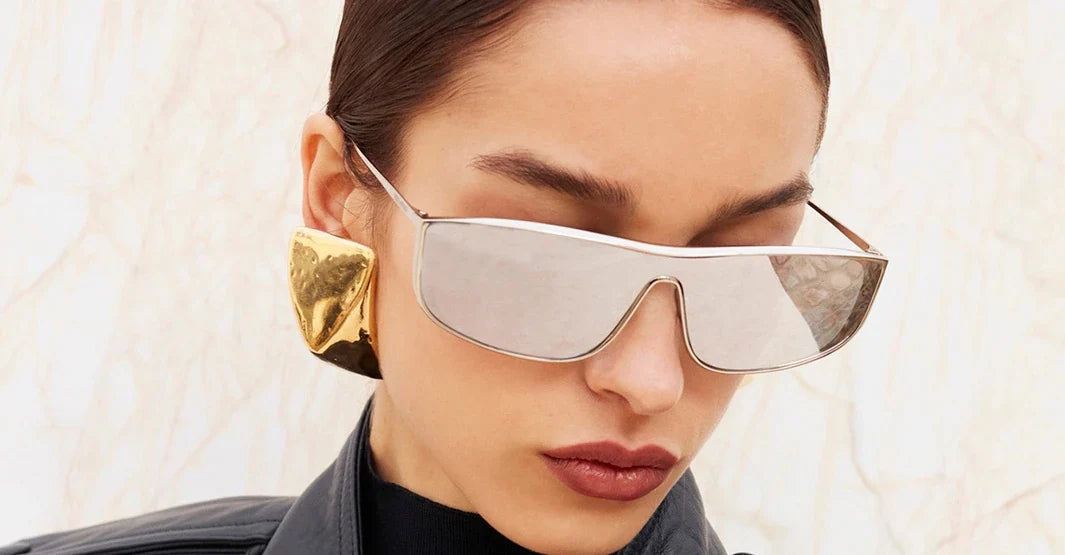 2023 New Pilot Style Black Super Sunglasses Women's Walk Show Style European and American Fashion YJB5