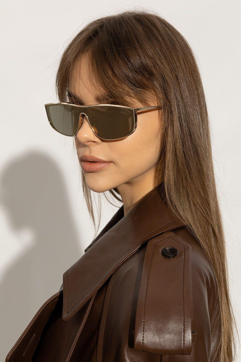 2023 New Pilot Style Black Super Sunglasses Women's Walk Show Style European and American Fashion YJB5