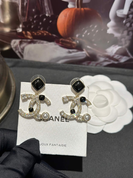 Earrings 2023 New Xiaoxiangfeng Earrings, Mid Ancient New Luxury Love Pearl Glass Drop EHHCE169C4