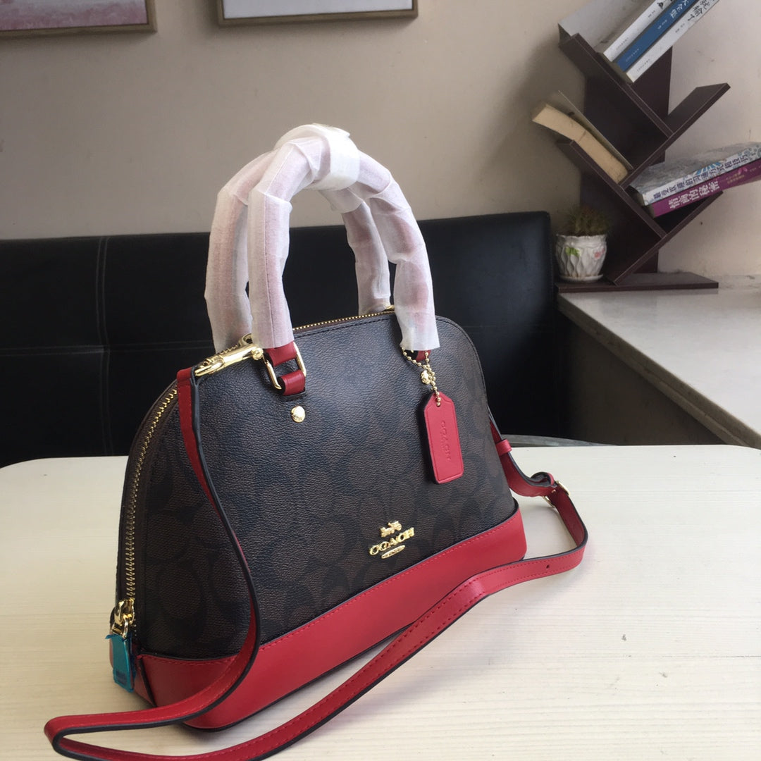 COA SHELL BAG  WINE RED PVC 27583