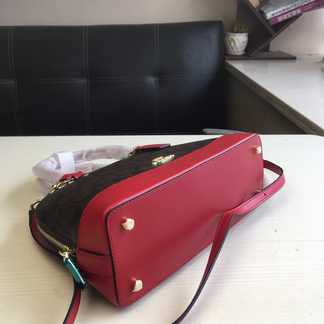 COA SHELL BAG  WINE RED PVC 27583