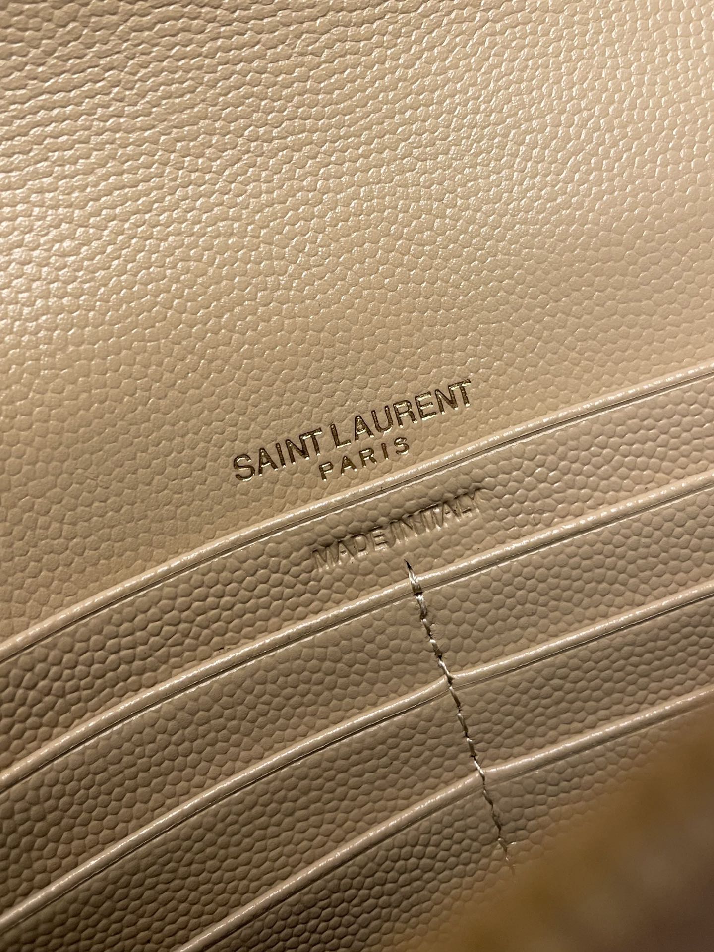 Saint Laurent APRICOT GOLD HARDWARE ENVELOPE SMALL BAG IN MIX MATELASSÉ GRAIN DE POUDRE EMBOSSED LEATHER 393953