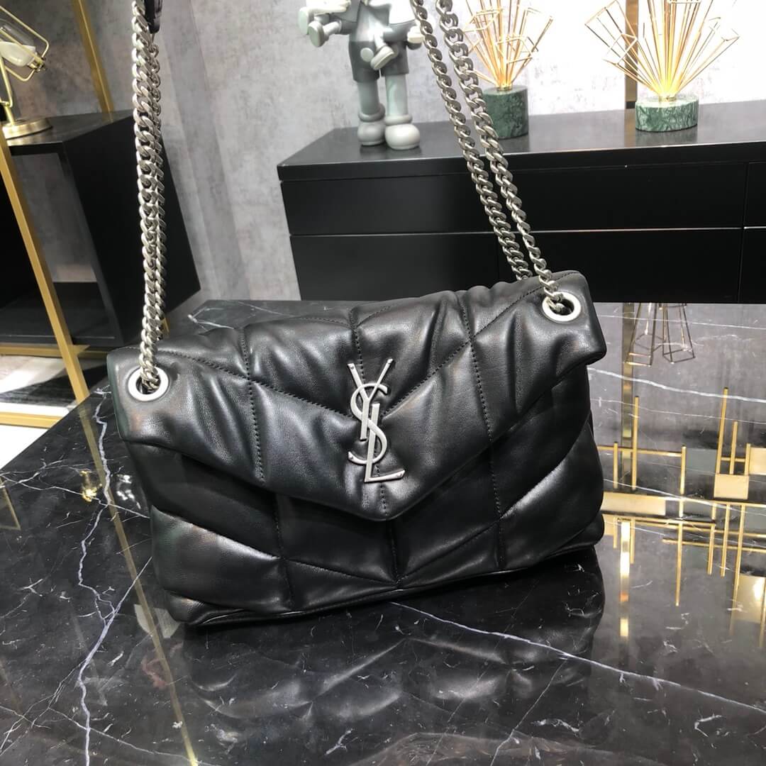 YSL 577476 calfskin black Gold hardware 29cm