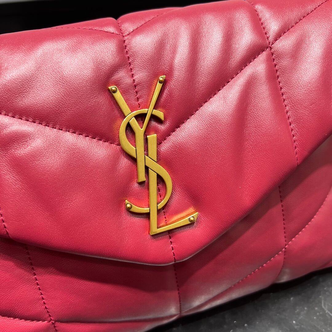 YSL 577476 cross body bags shoulder bag calfskin red Gold hardware 29cm