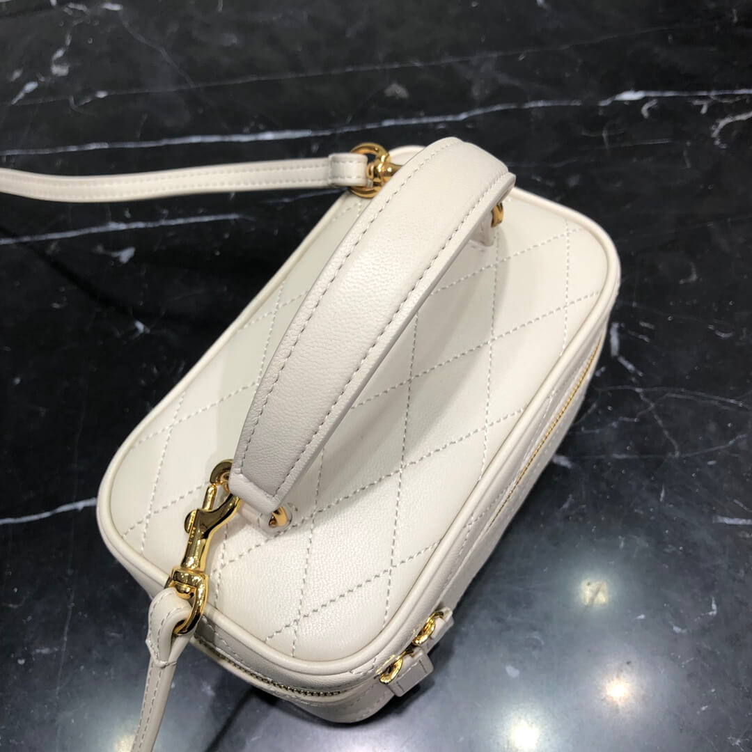 Y669560 cross body bags shoulder bag grey calfskin rose gold