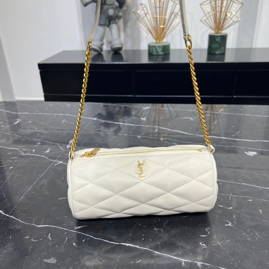 white chain bag gold hardware