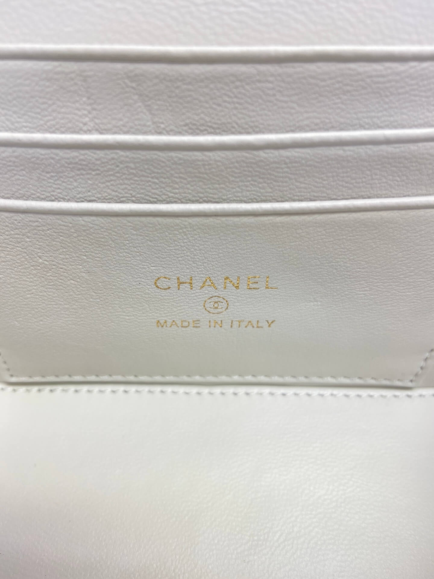 CHA AP2199 Handbag dirty white Lambskin luggage