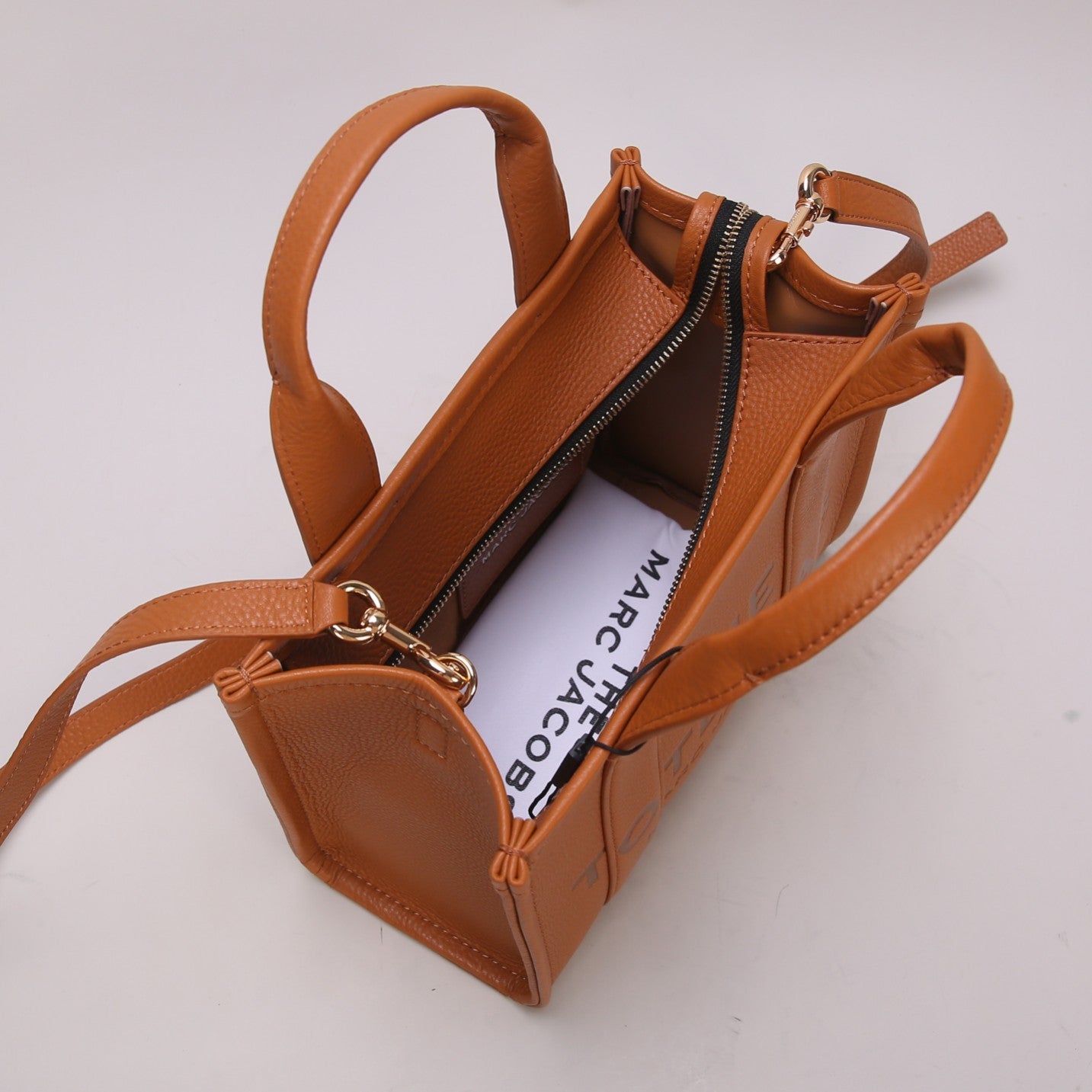 M-J TOTE LEATHER BAGS BROWN