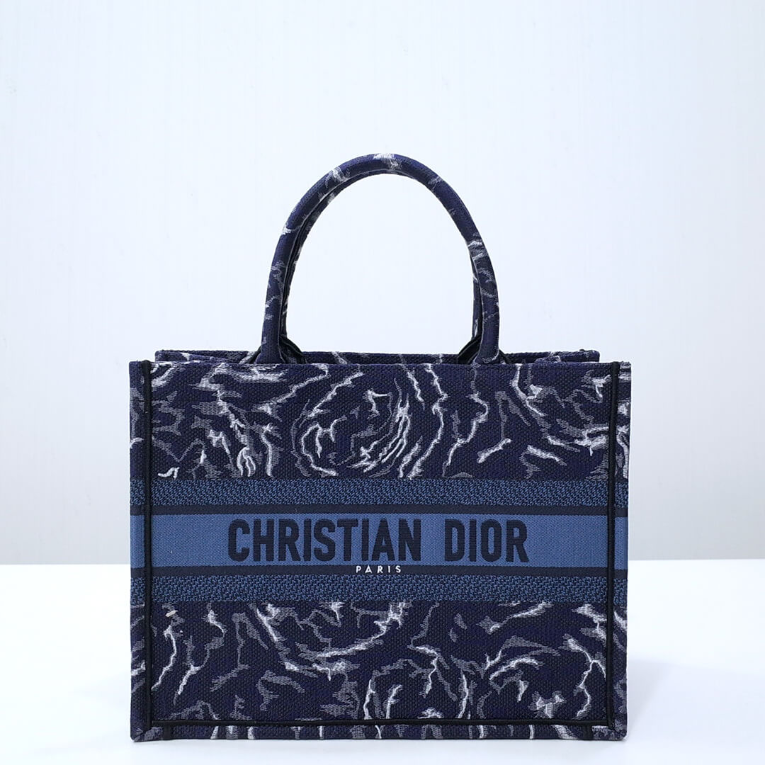 DO1286 Book Tote size 36.5cm 41.5cm Embroidery LOGO blue Handbag