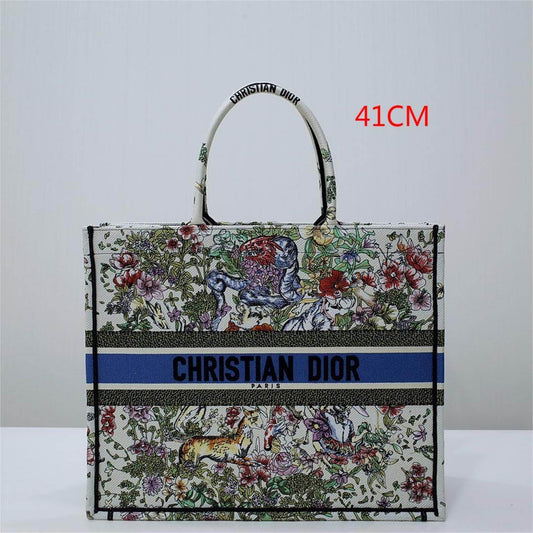 BOOK TOTE BAG WHITE FLOWER