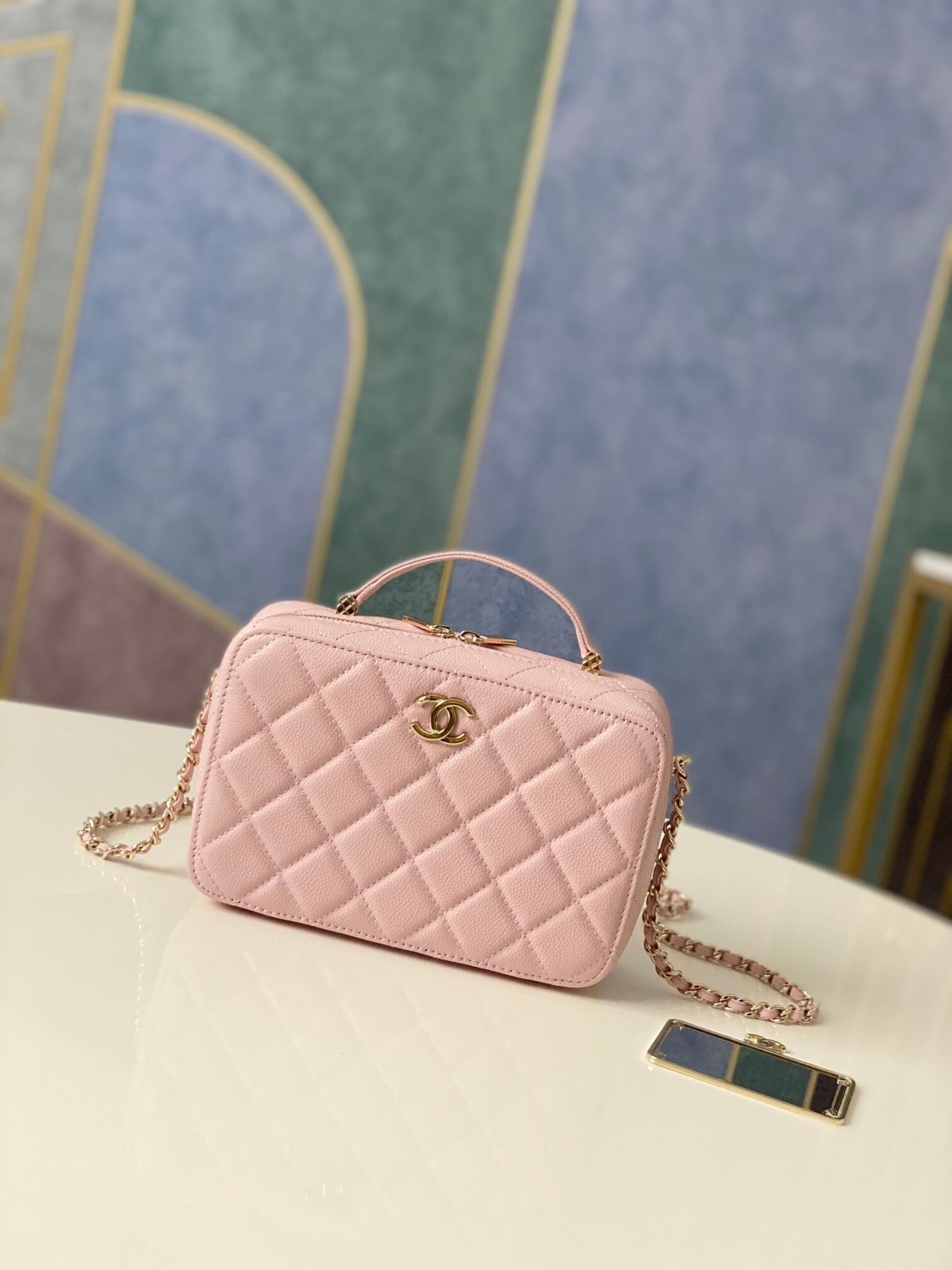 CHA 3168 mini Handbag shoulder bag cross body bags pink Lambskin camera bag