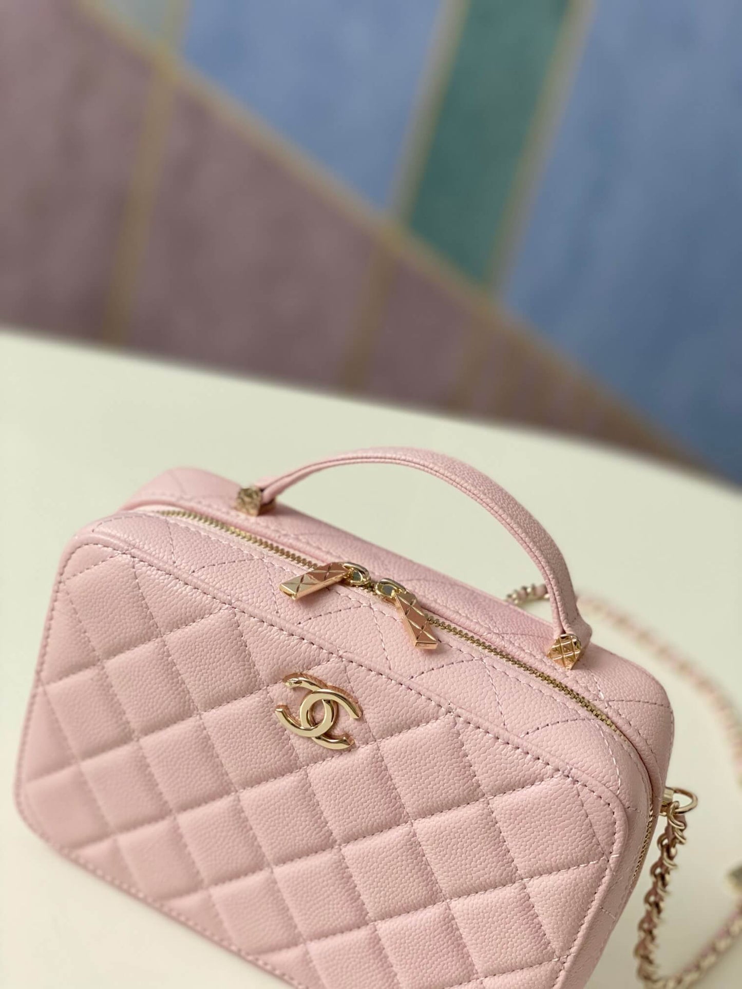 CHA 3168 mini Handbag shoulder bag cross body bags pink Lambskin camera bag