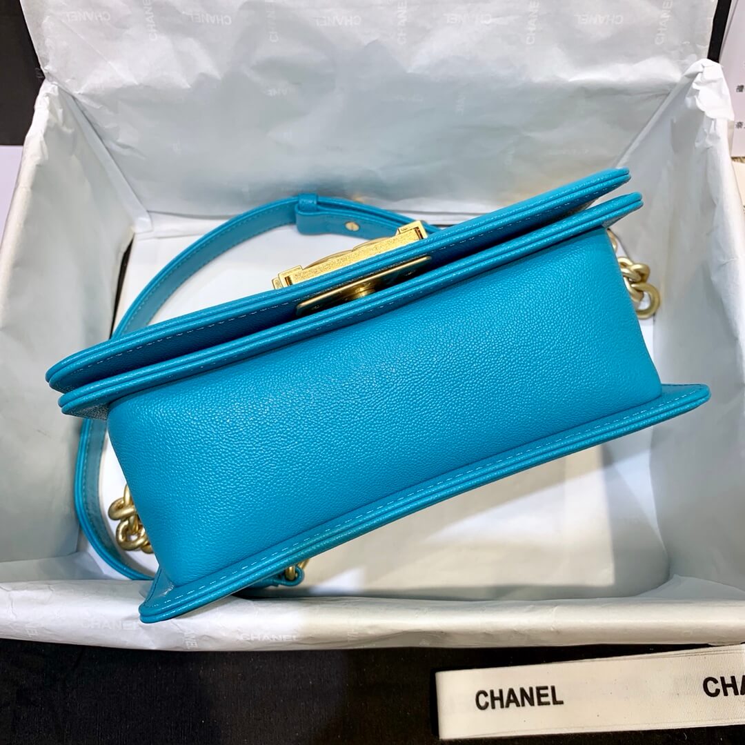 CHA 67085 shoulder bag cross body bags blue LeBoy calfskin