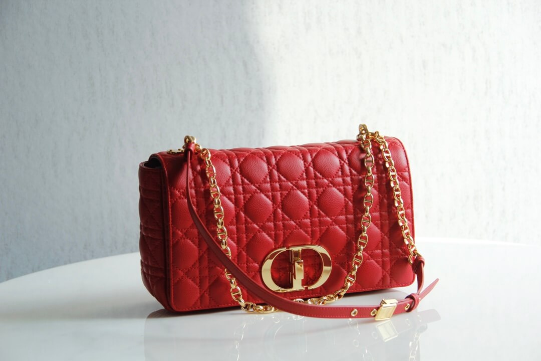 DO 2023 Caro red real leather sling shoulder bag