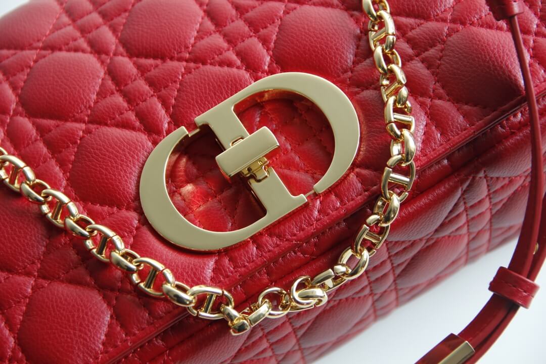 DO 2023 Caro red real leather sling shoulder bag