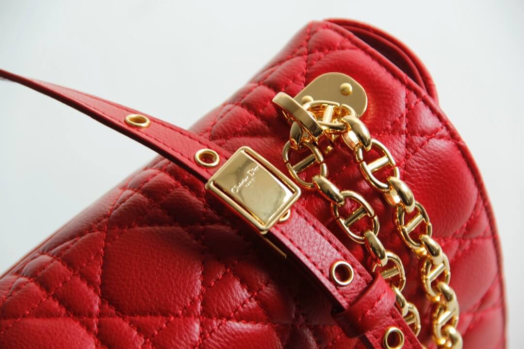 DO 2023 Caro red real leather sling shoulder bag