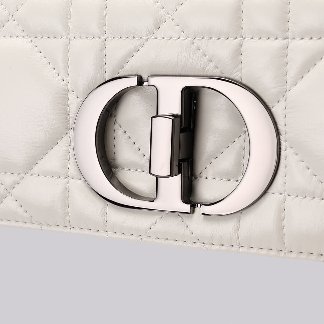 DO 2023 Caro white silver real leather sling shoulder bag