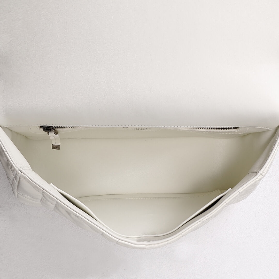 DO 2023 Caro white silver real leather sling shoulder bag