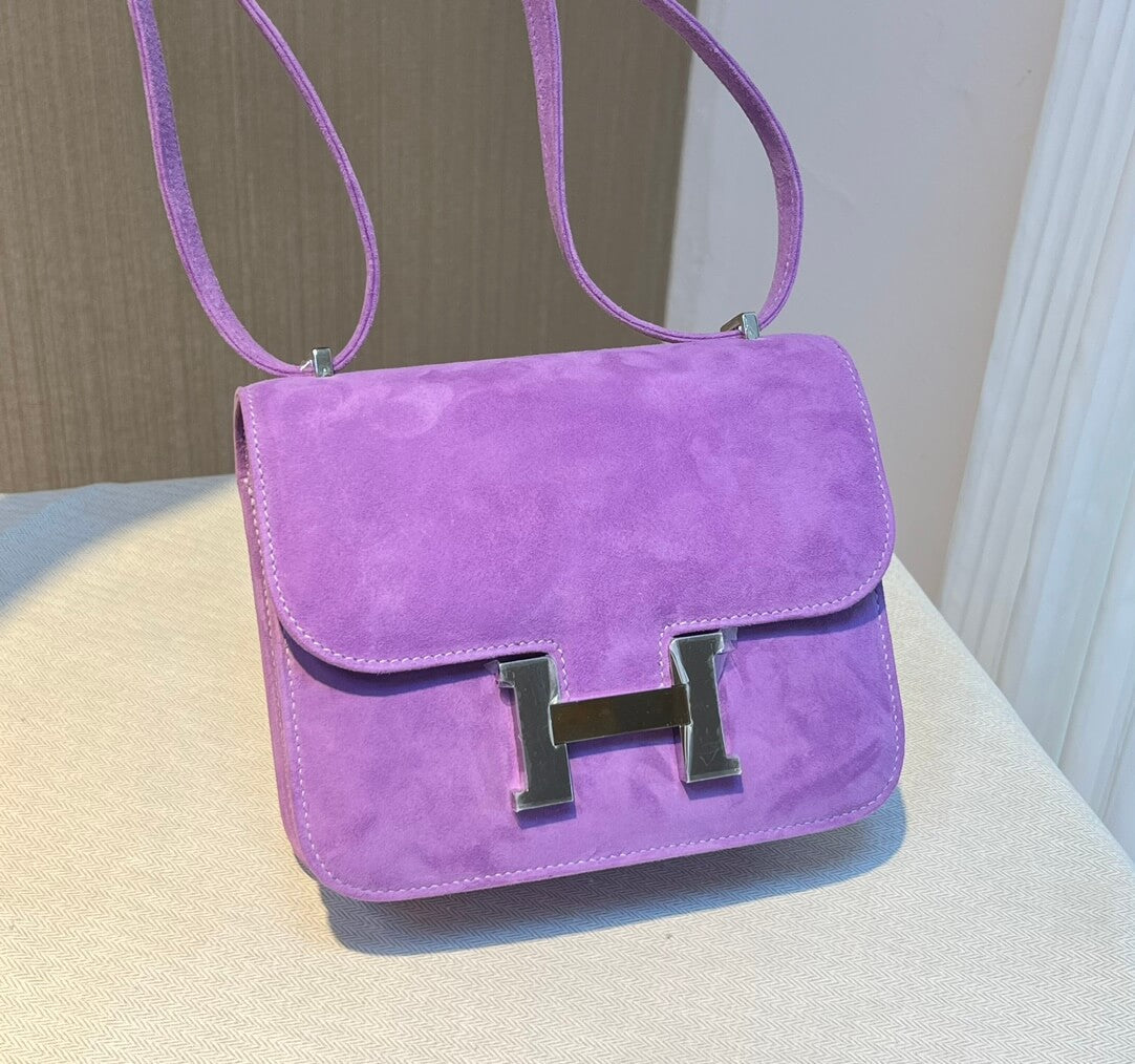 HM Constance 19 Chamois leather lavender purple silver