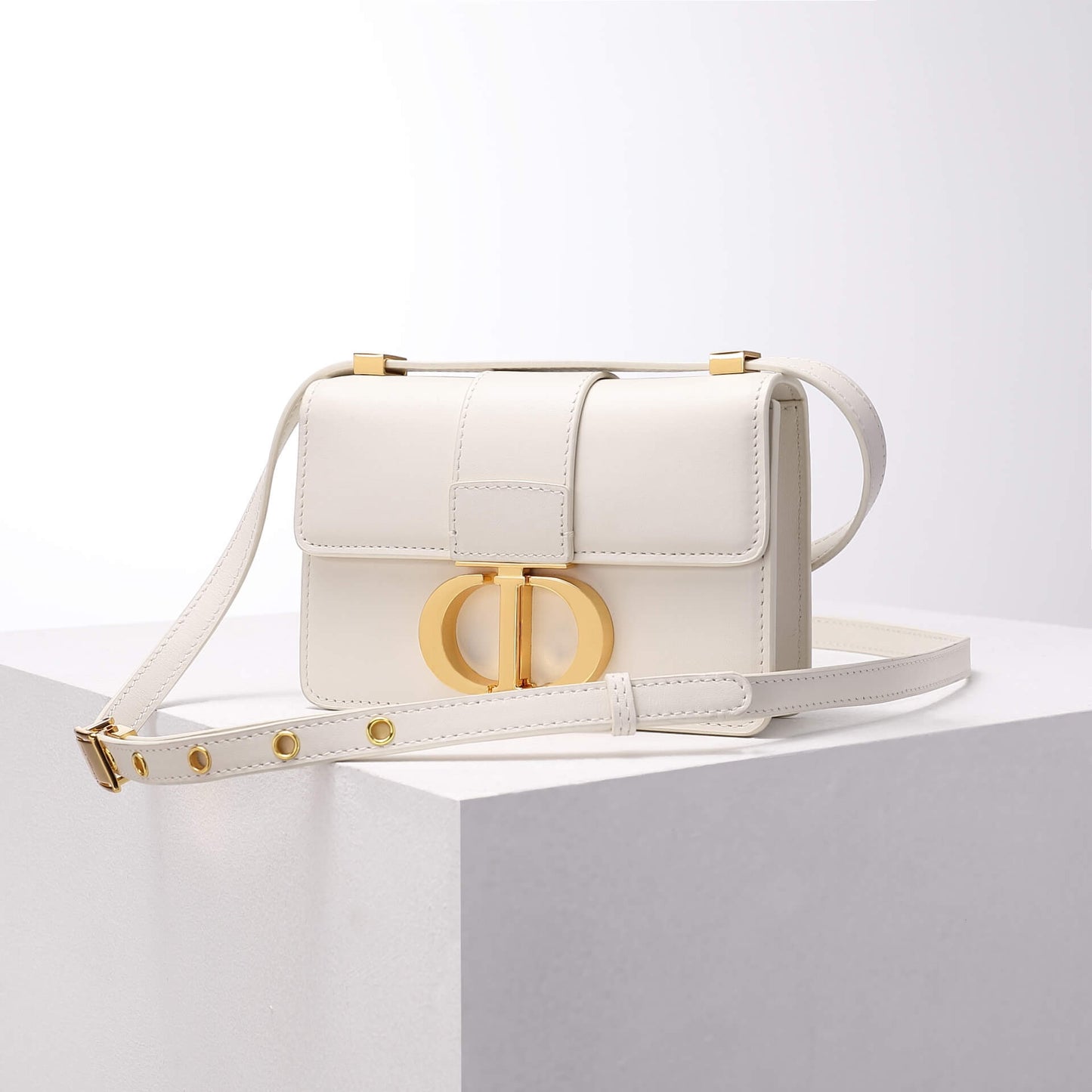 DO9006 mini Montaigne shoulder bag cross body bags milk white COWHIDE/ REAL LEATHER