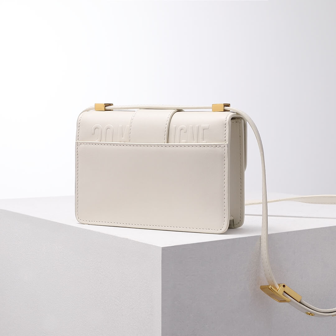 DO9006 mini Montaigne shoulder bag cross body bags milk white COWHIDE/ REAL LEATHER