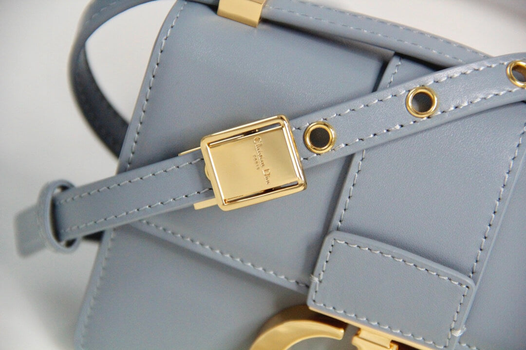 DO9006 mini Montaigne shoulder bag cross body bags light blue COWHIDE/ REAL LEATHER