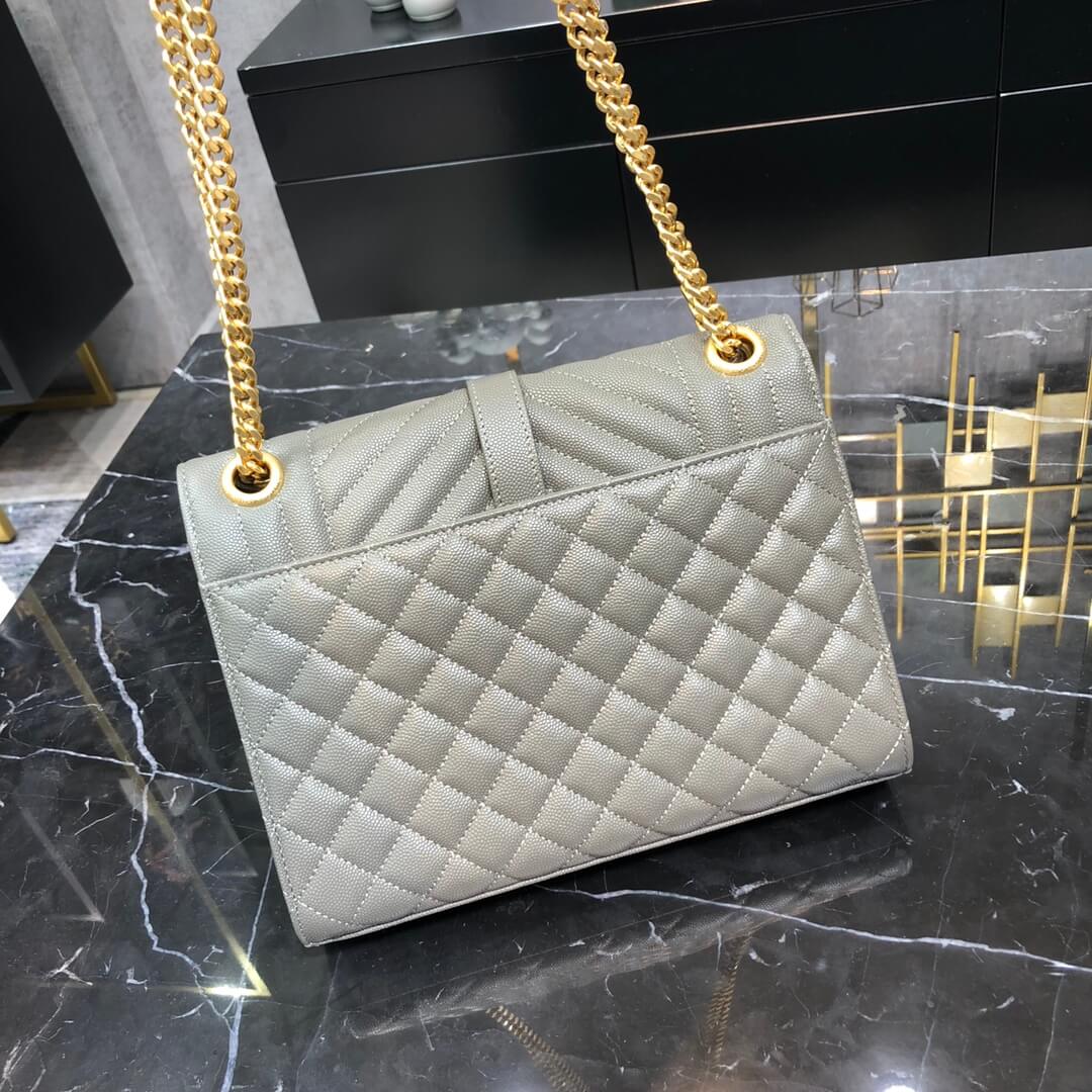 grey shoulder bag caviar