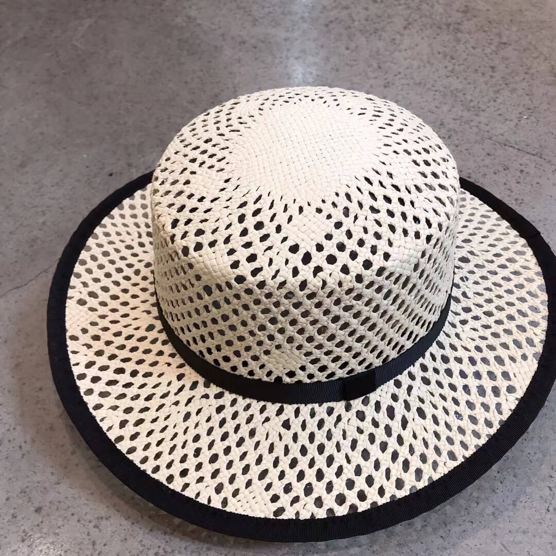 Fashion Versatile Hollow Flat Top Straw Hat MZ13168A5