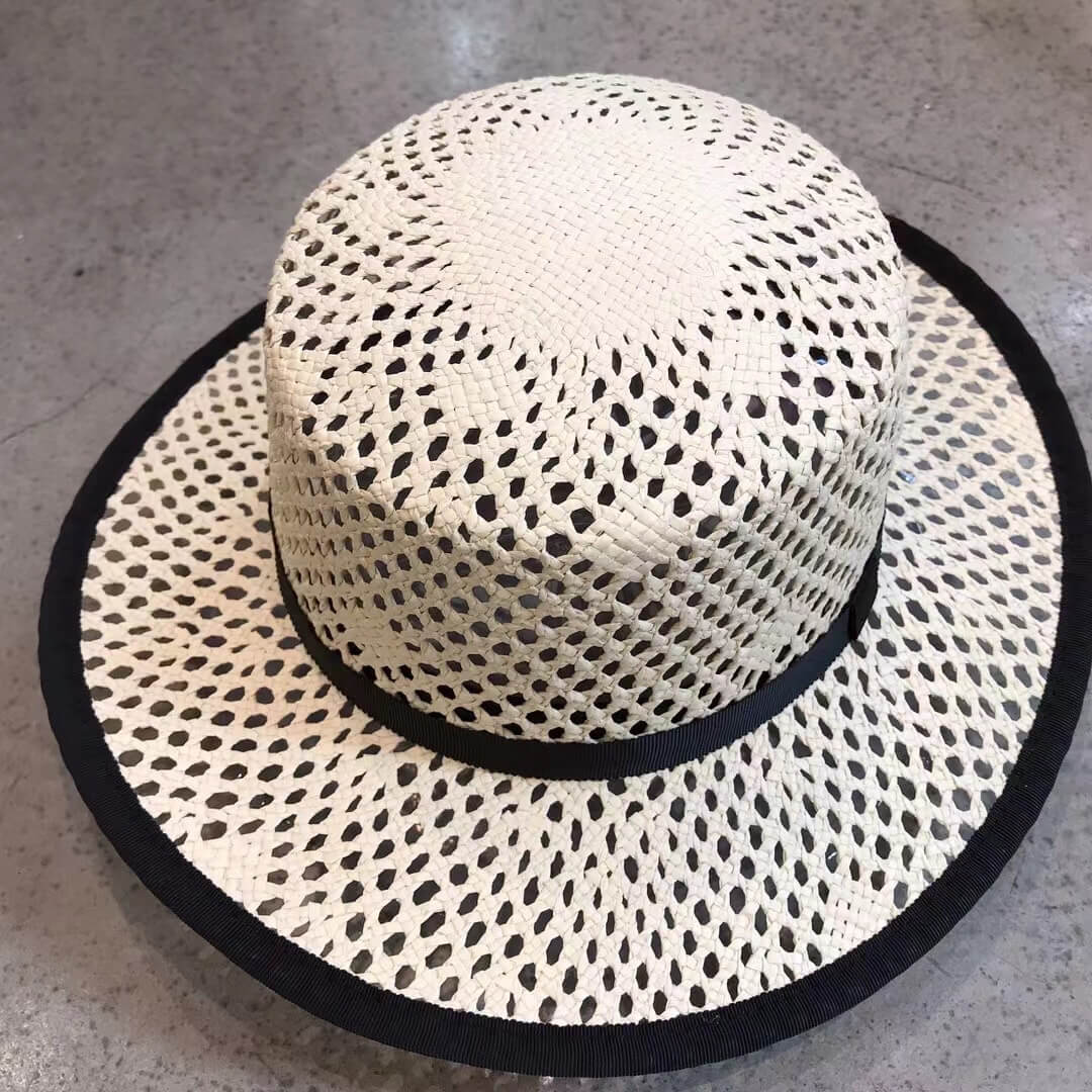 Fashion Versatile Hollow Flat Top Straw Hat MZ13168A5