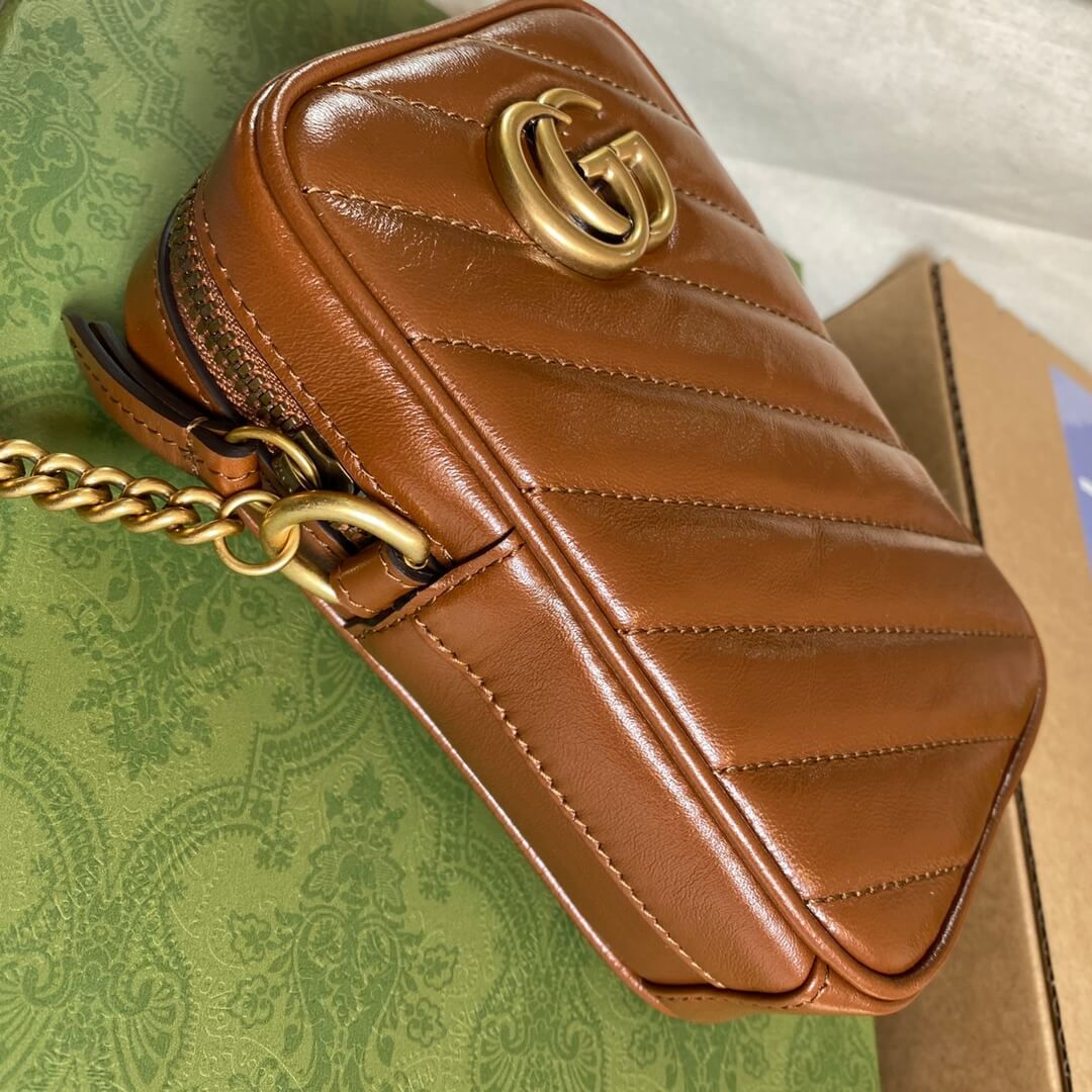 GC 598597 shoulder bag brown Leather