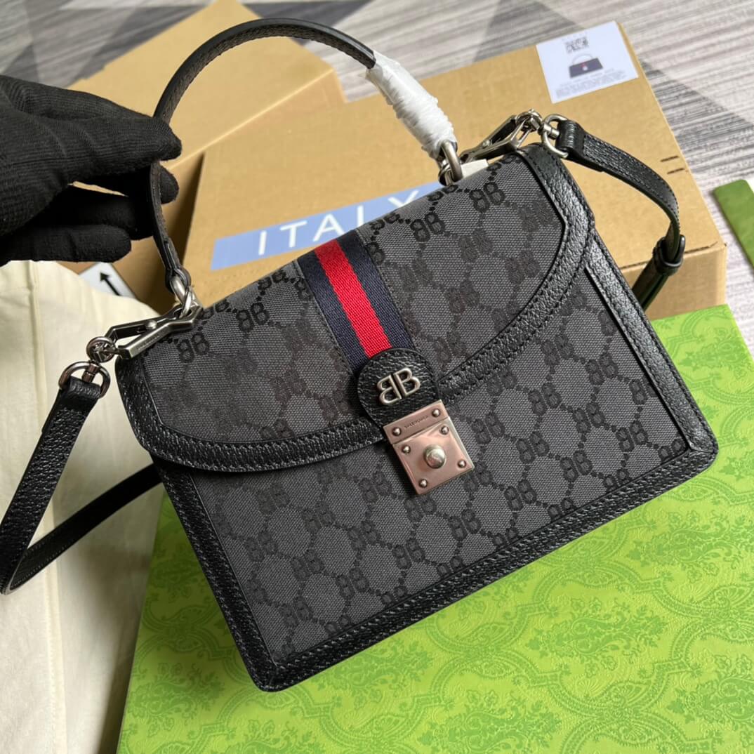 handbag black silver women fashion