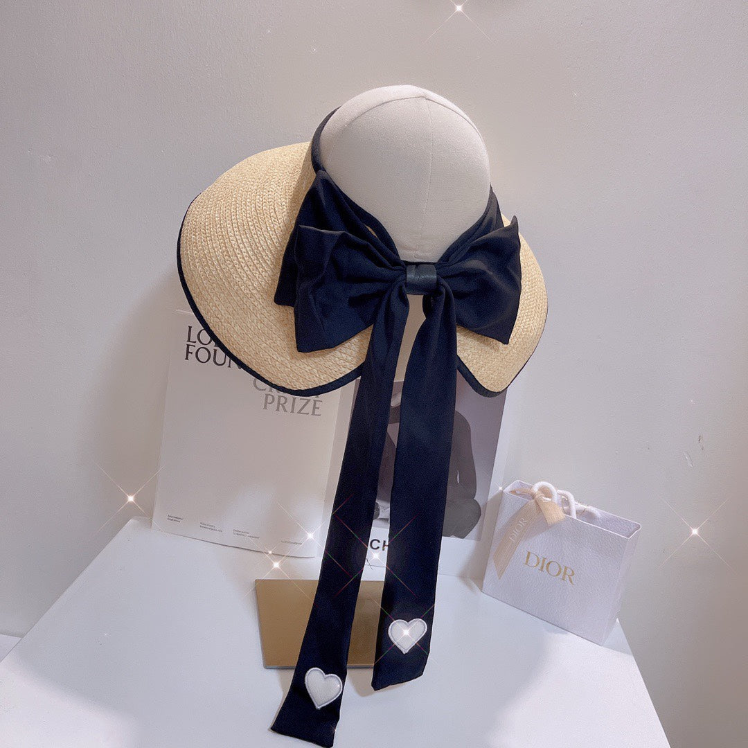 Gucci G's New SpringSummer Fashion Bow Straw Hat MZ13168A14