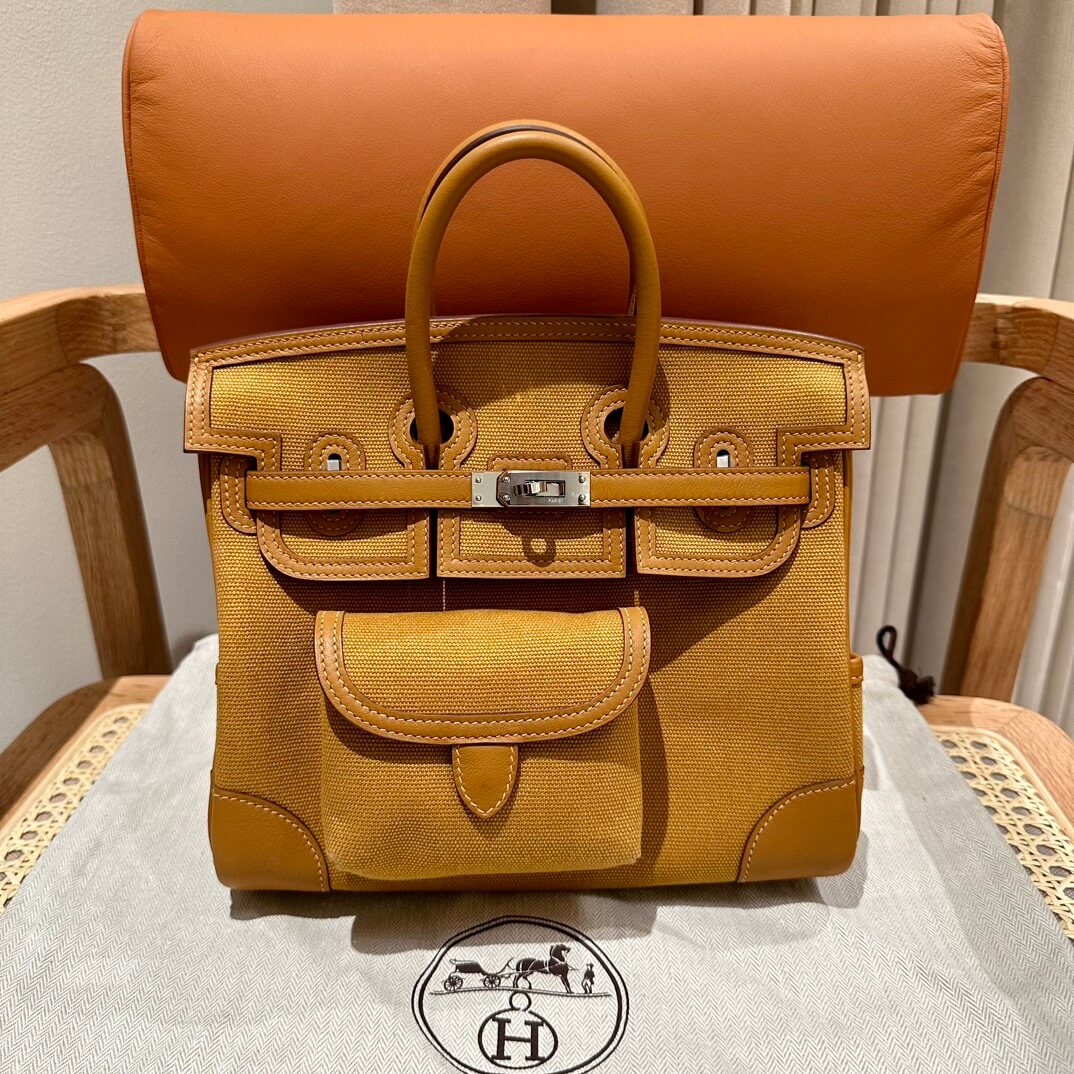 HM Birkin Cargo 25 canvas with swift leather Brown